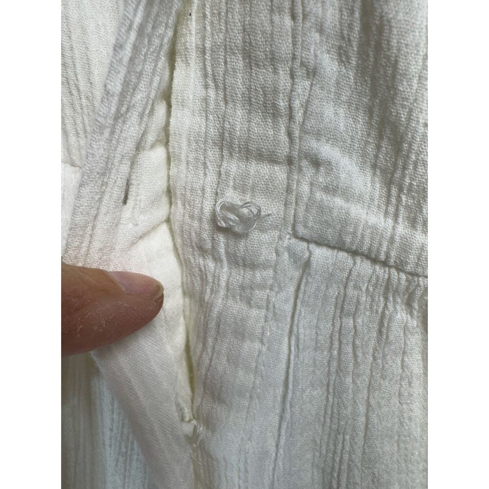 Louise Misha Women’s Sz 40 US Sz 8 Dress White Organic Gauzy Cotton Boho FLAWS - Picture 12 of 13